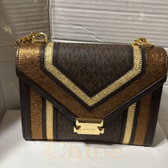 Michael Kors Whitney metallic shoulder bag. NWOT - Picture 1 of 14